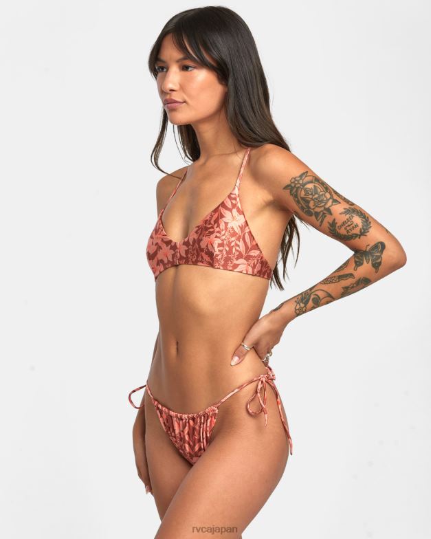 泳ぐ TP8J1419 サンダルウッド RVCA 女性 オアシスタイの露出度の高いビキニボトムス