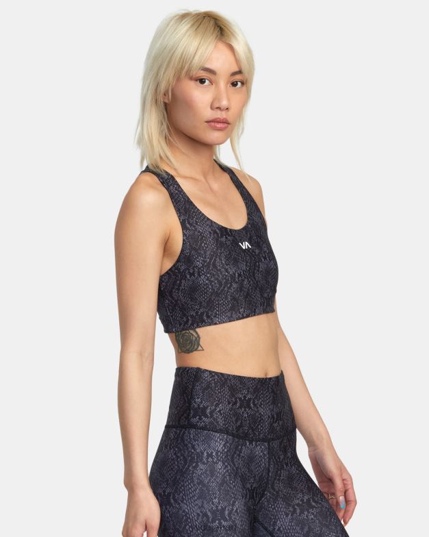 衣類 TP8J1423 蛇 RVCA 女性 VA エッセンシャル ミッドサポート スポーツ ブラ