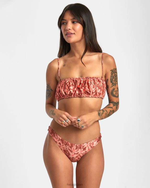 泳ぐ TP8J1432 サンダルウッド RVCA 女性 オアシス ミディアム ビキニボトムス