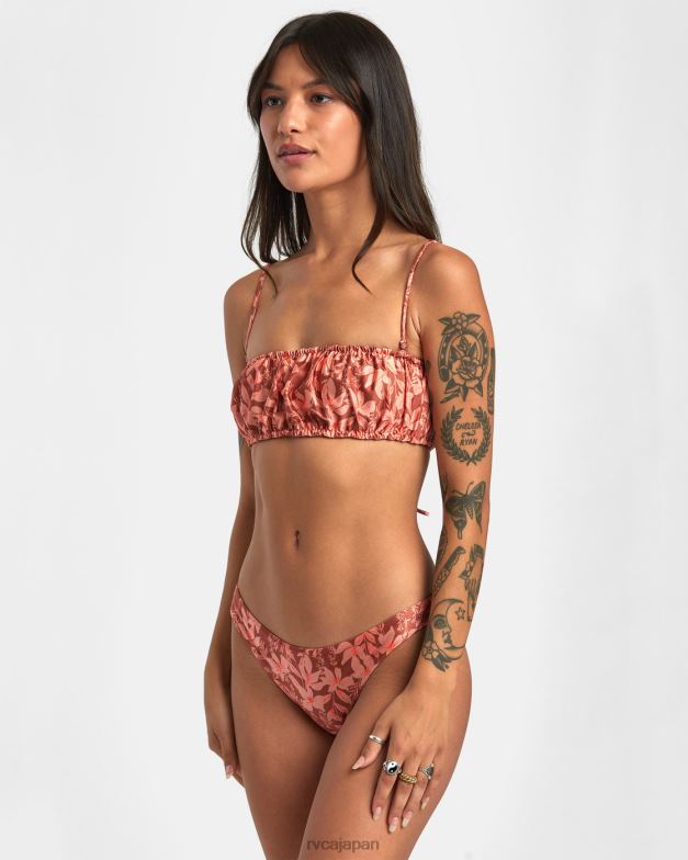 泳ぐ TP8J1432 サンダルウッド RVCA 女性 オアシス ミディアム ビキニボトムス