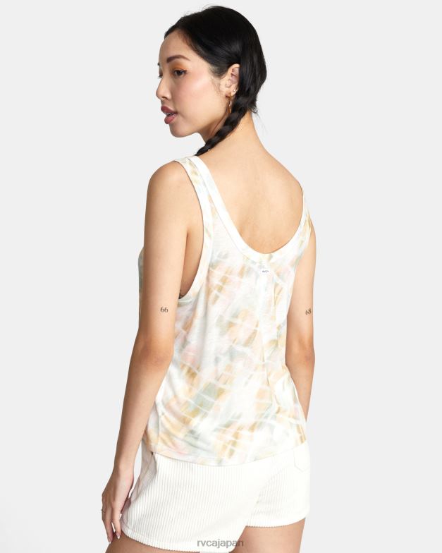 衣類 TP8J1443 白いささやき声 RVCA 女性 怠惰なタンクトップ