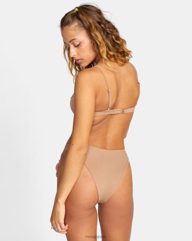 泳ぐ TP8J1452 木材 RVCA 女性 ソリッドフレンチビキニボトムス