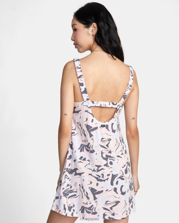 衣類 TP8J1453 アッシュブルー RVCA 女性 ミニドレスを保存してください