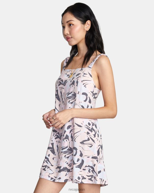衣類 TP8J1453 アッシュブルー RVCA 女性 ミニドレスを保存してください