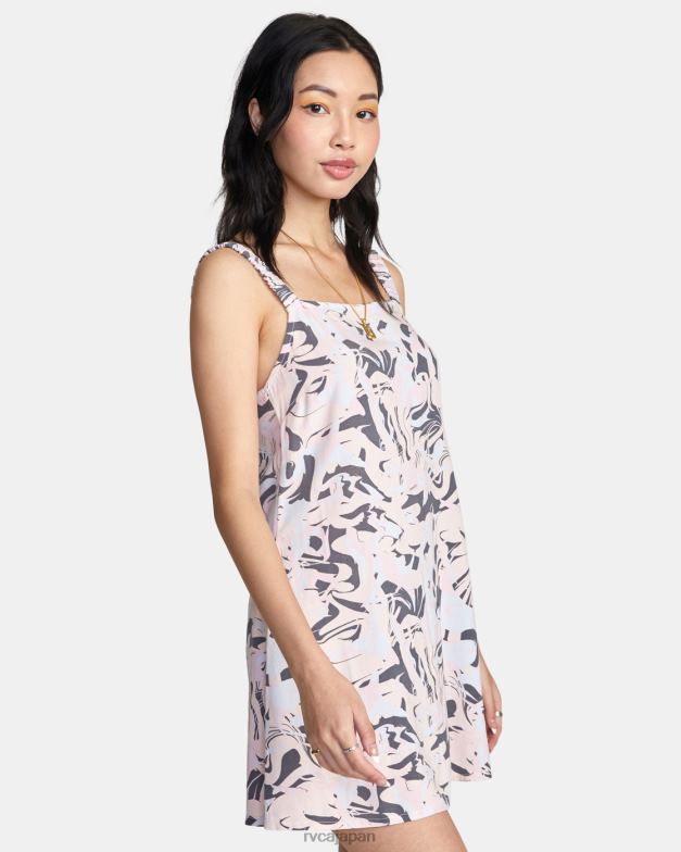衣類 TP8J1453 アッシュブルー RVCA 女性 ミニドレスを保存してください