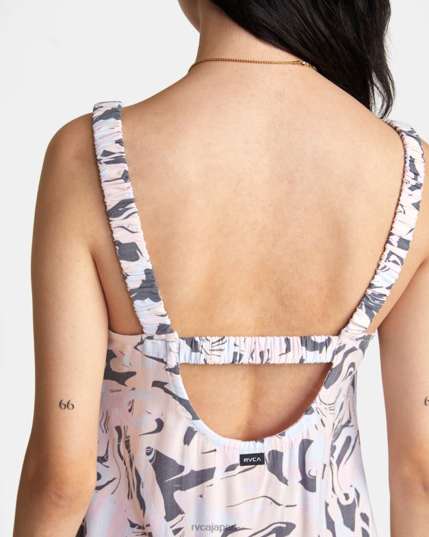 衣類 TP8J1453 アッシュブルー RVCA 女性 ミニドレスを保存してください