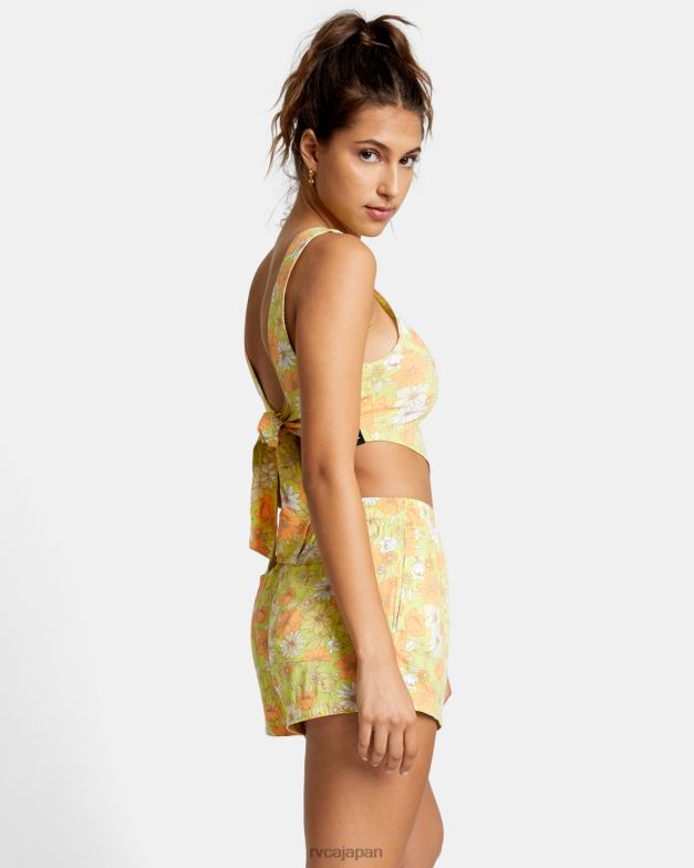 衣類 TP8J1464 ライムエード RVCA 女性 ソーヤーウーブンショーツ