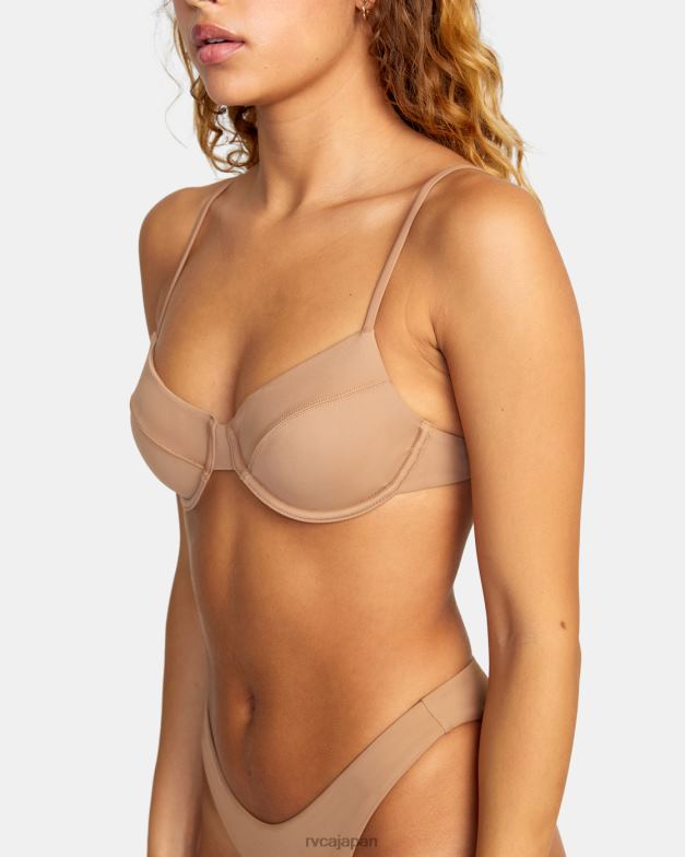 泳ぐ TP8J1465 木材 RVCA 女性 ソリッドアンダーワイヤービキニトップ