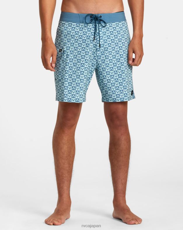 ボトムス TP8J146 青 RVCA ユニセックス 落ち着きのないボードショーツ 17