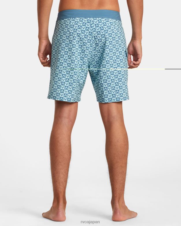 ボトムス TP8J146 青 RVCA ユニセックス 落ち着きのないボードショーツ 17