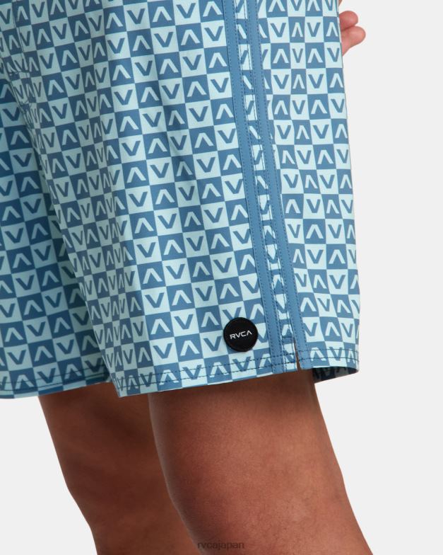 ボトムス TP8J146 青 RVCA ユニセックス 落ち着きのないボードショーツ 17