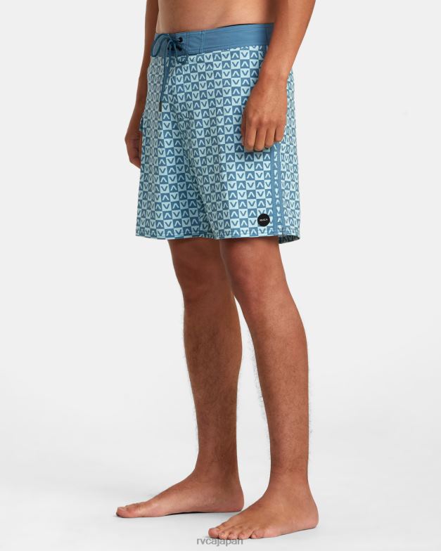 ボトムス TP8J146 青 RVCA ユニセックス 落ち着きのないボードショーツ 17