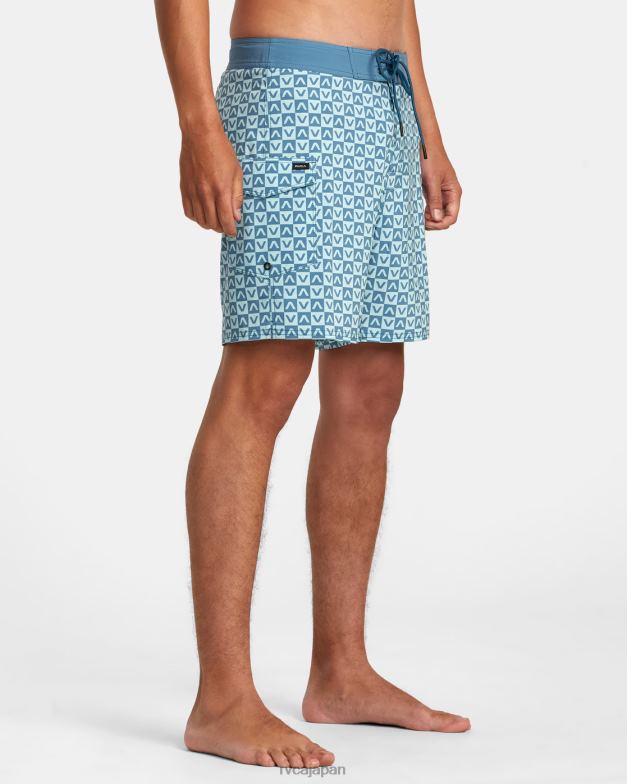 ボトムス TP8J146 青 RVCA ユニセックス 落ち着きのないボードショーツ 17