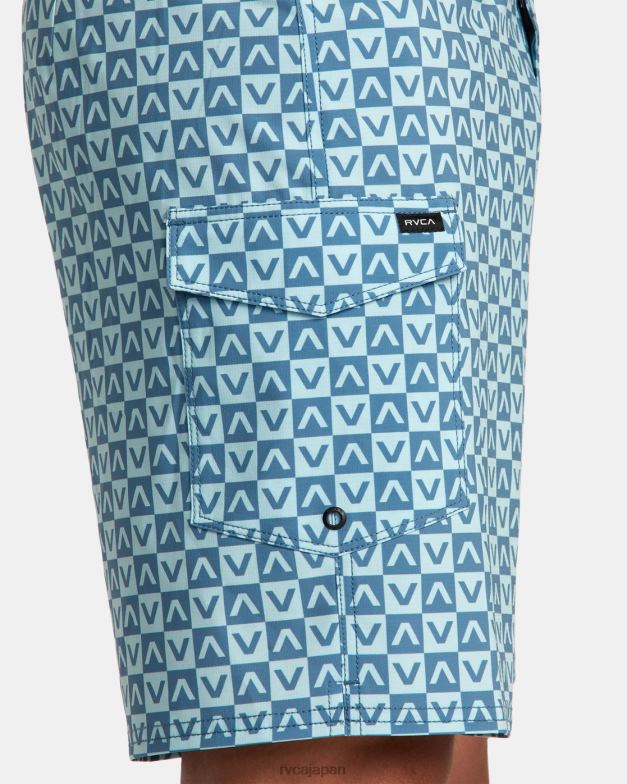 ボトムス TP8J146 青 RVCA ユニセックス 落ち着きのないボードショーツ 17