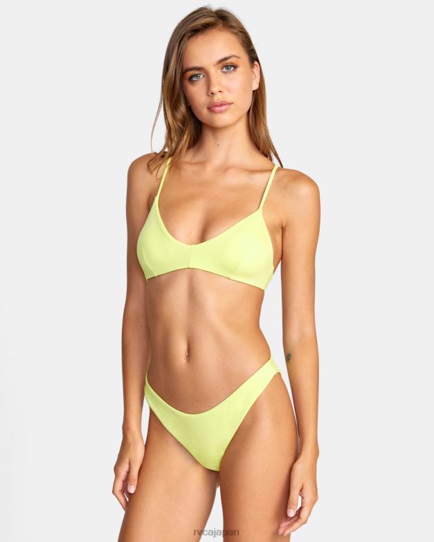 泳ぐ TP8J1476 ライムエード RVCA 女性 ソリッドフレンチビキニボトムス