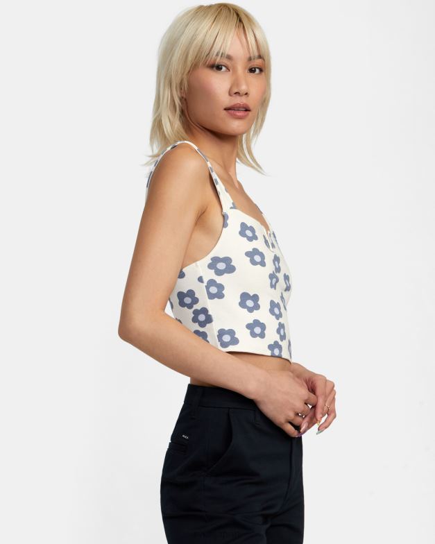 衣類 TP8J1488 自然 RVCA 女性 プレジャークロップドタンクトップ