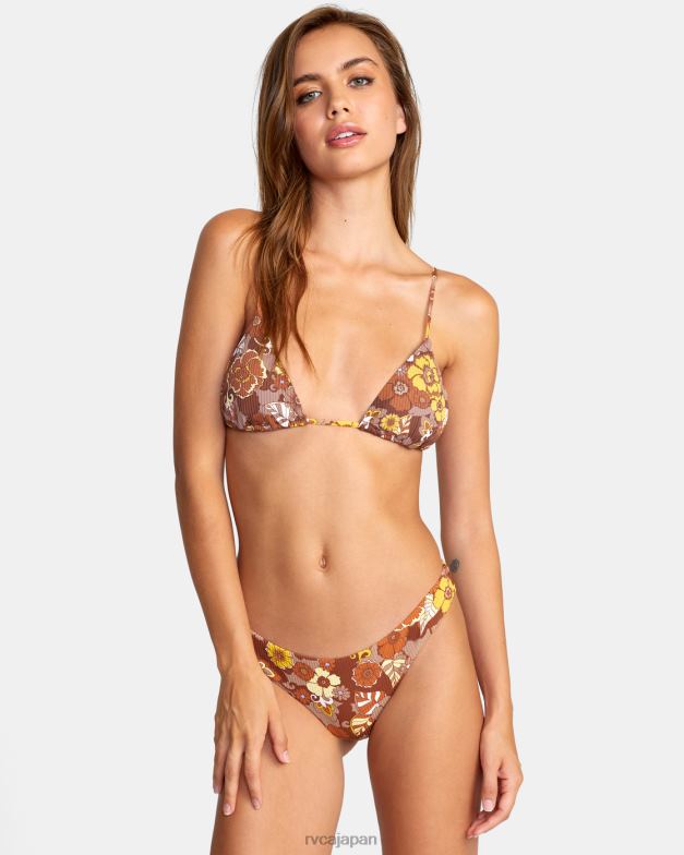 泳ぐ TP8J1497 マルチ RVCA 女性 アースブルームスライドトライアングルビキニトップ