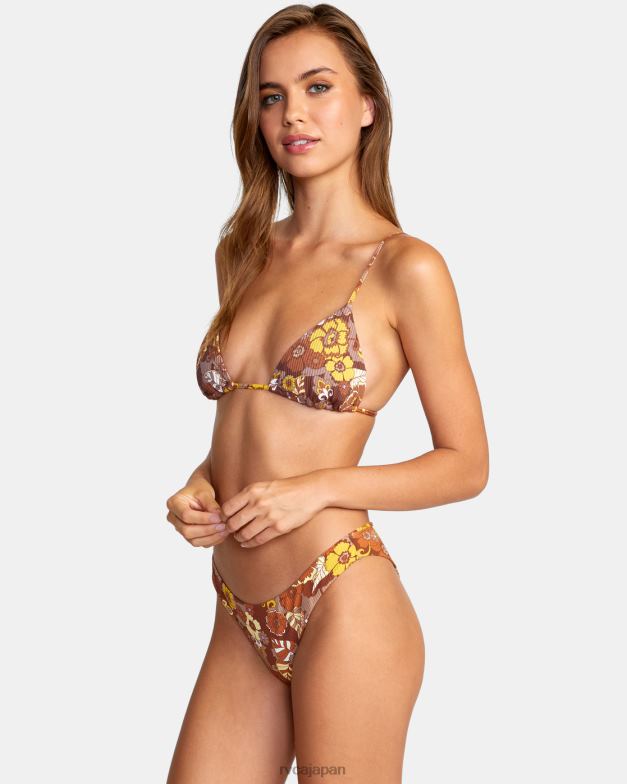 泳ぐ TP8J1497 マルチ RVCA 女性 アースブルームスライドトライアングルビキニトップ