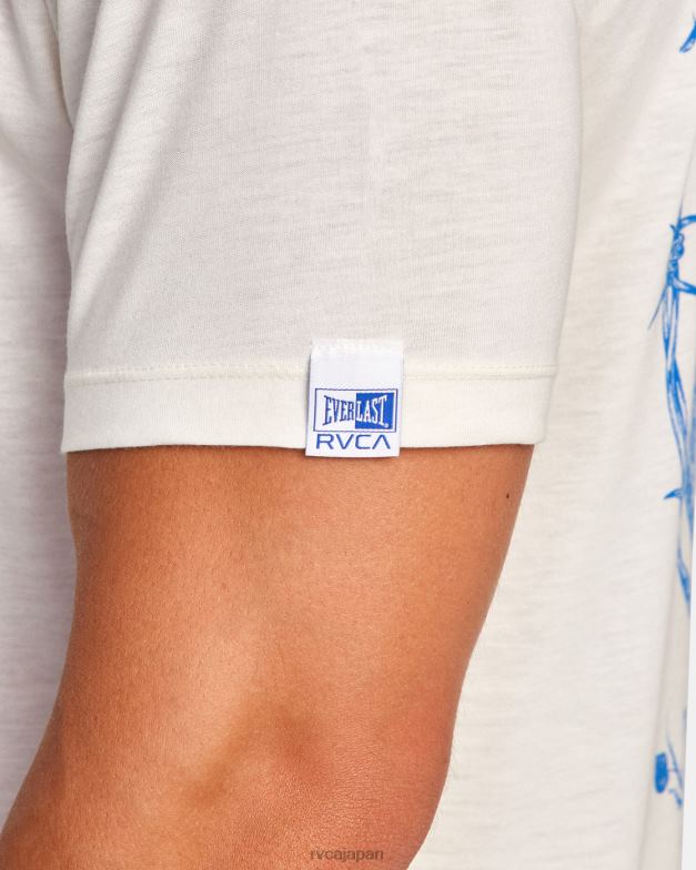 衣類 TP8J149 白 RVCA 男性 エバーラスト × ベンジャミン ジャンジャン Tシャツ