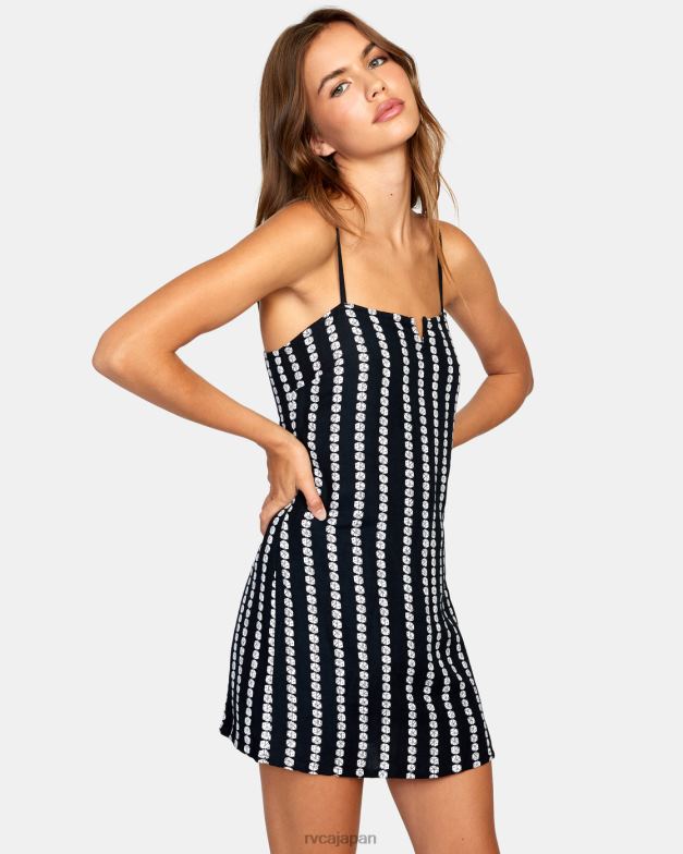 衣類 TP8J1507 黒 RVCA 女性 パリのミニドレス