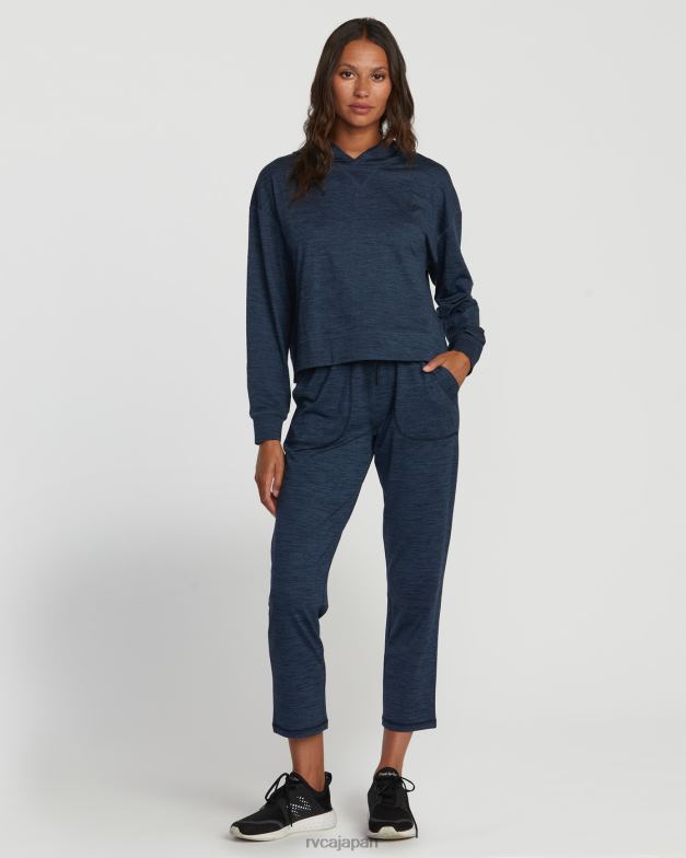 衣類 TP8J1520 夜中 RVCA 女性 c-able クロップド ワークアウト パーカー