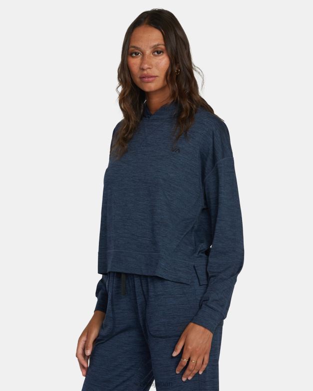 衣類 TP8J1520 夜中 RVCA 女性 c-able クロップド ワークアウト パーカー