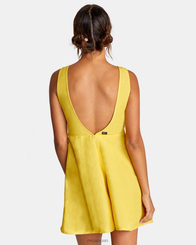 衣類 TP8J1529 金 RVCA 女性 リネンシフティーロンパース