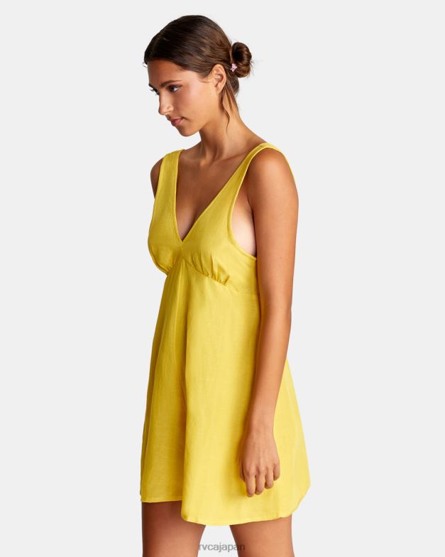 衣類 TP8J1529 金 RVCA 女性 リネンシフティーロンパース