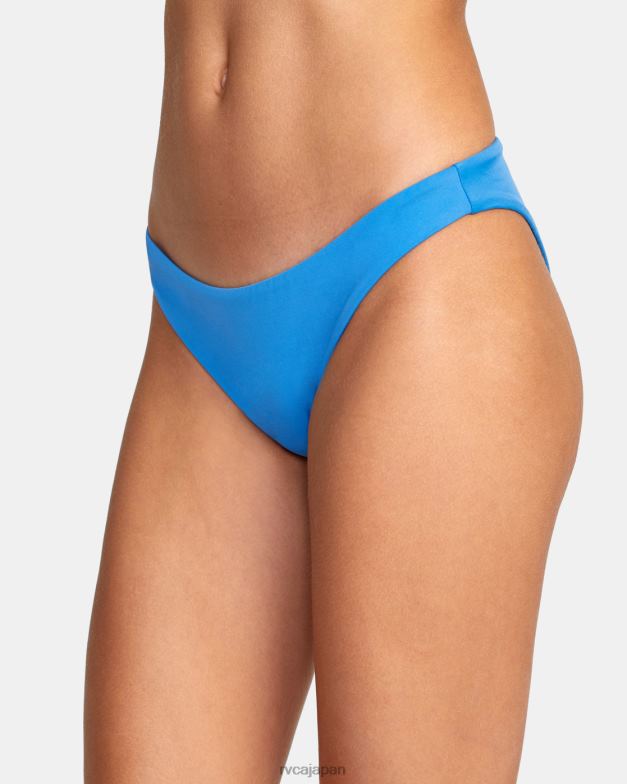 泳ぐ TP8J1534 エナメルブルー RVCA 女性 ソリッドミディアムビキニボトムス