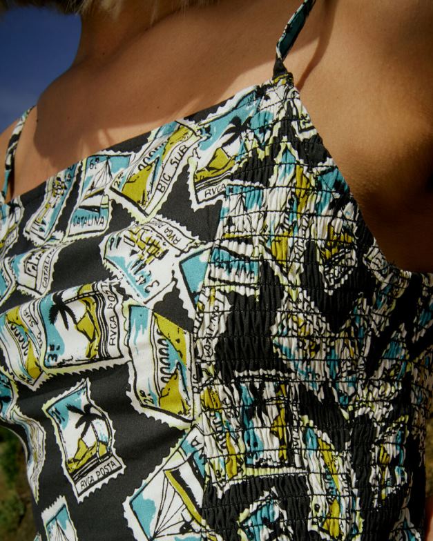 衣類 TP8J1548 黒 RVCA 女性 ユナイテッドのボディコンドレス