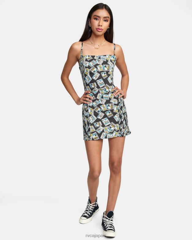 衣類 TP8J1548 黒 RVCA 女性 ユナイテッドのボディコンドレス