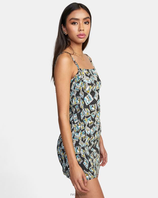 衣類 TP8J1548 黒 RVCA 女性 ユナイテッドのボディコンドレス