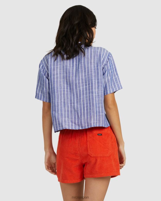 衣類 TP8J1564 ウルトラマリン RVCA 女性 ノーティカルバケイシャツ