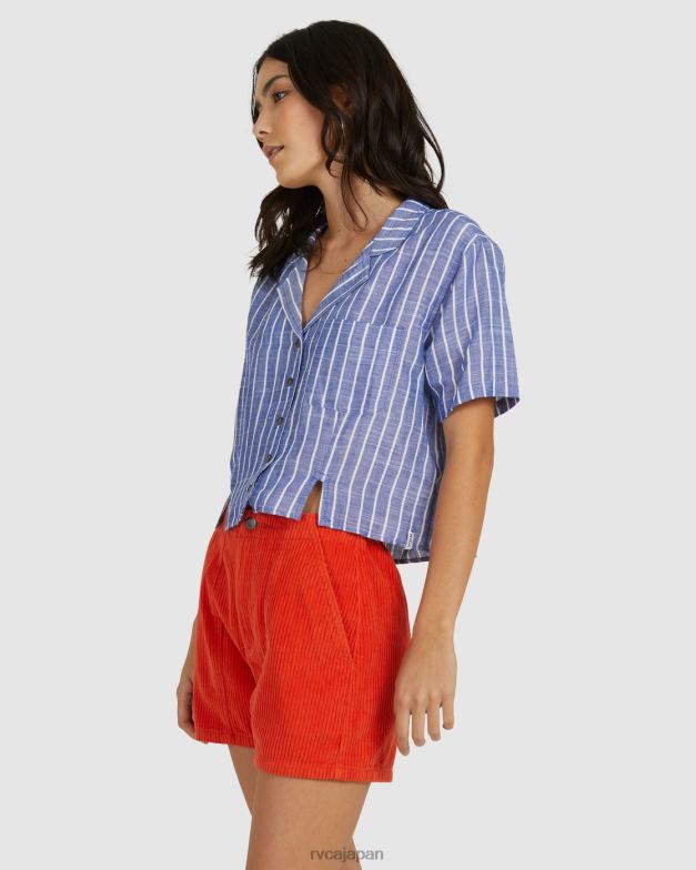 衣類 TP8J1564 ウルトラマリン RVCA 女性 ノーティカルバケイシャツ