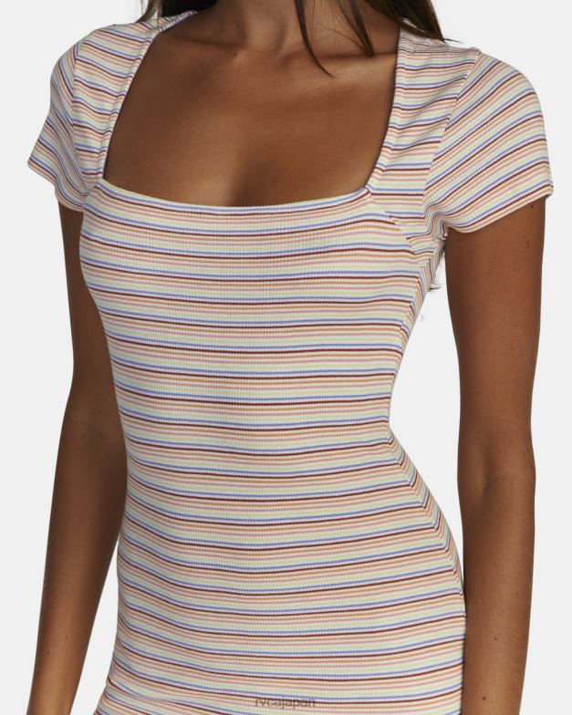 衣類 TP8J1569 白いささやき声 RVCA 女性 パーティションミディドレス