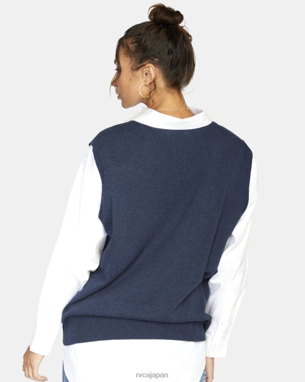 衣類 TP8J1576 ムーディーブルー RVCA 女性 故郷のセーターベスト