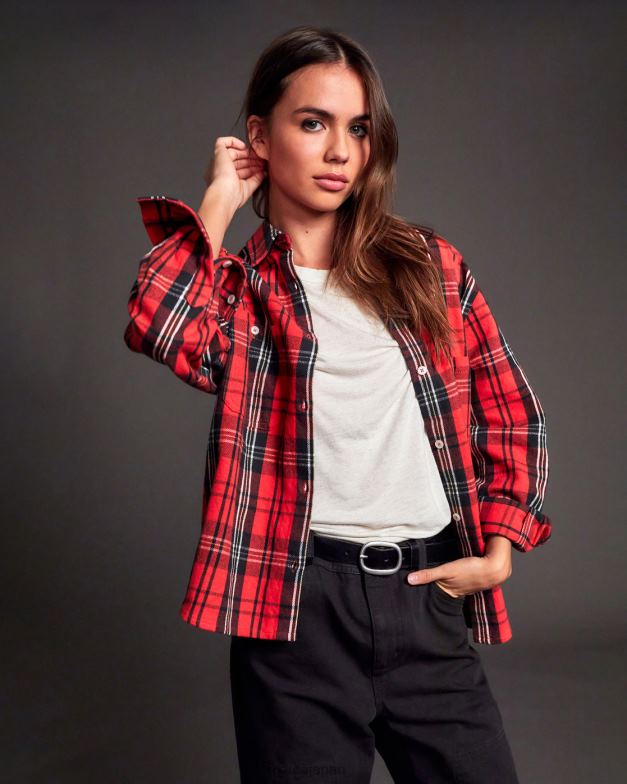 衣類 TP8J1578 菊 RVCA 女性 悪名高い長袖フランネルシャツ