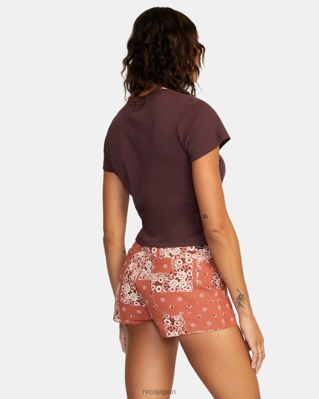 衣類 TP8J1583 シナモン RVCA 女性 ベル ハイライズ ショーツ