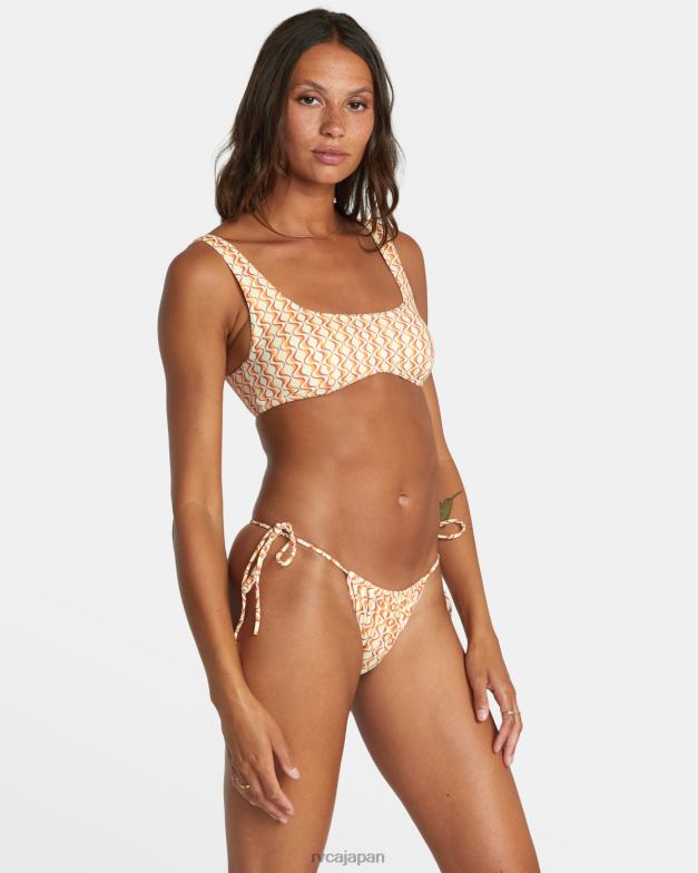 泳ぐ TP8J1598 残光 RVCA 女性 光学ブラレットビキニトップ