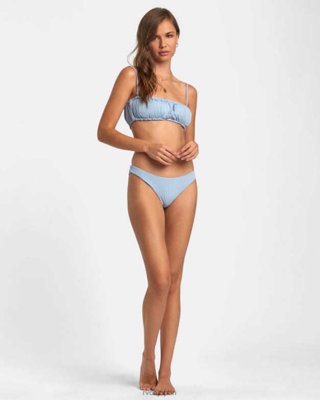 泳ぐ TP8J1603 ダスティブルー RVCA 女性 ワイドリブ生意気なビキニボトムス