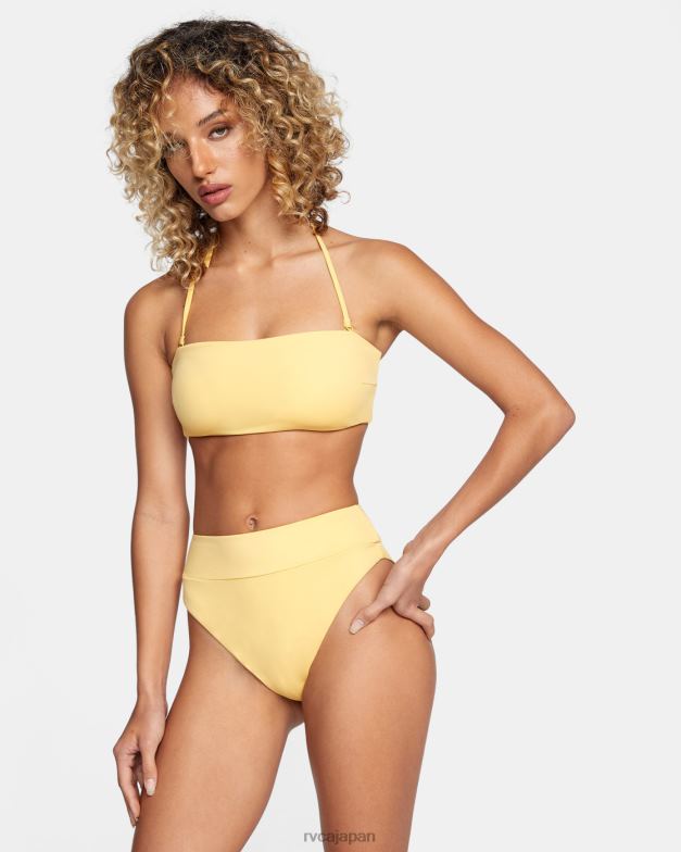 泳ぐ TP8J1610 金 RVCA 女性 タイバックホルターバンドゥビキニトップ