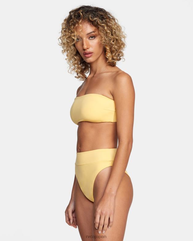 泳ぐ TP8J1610 金 RVCA 女性 タイバックホルターバンドゥビキニトップ