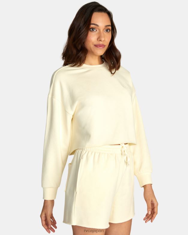 衣類 TP8J1617 残光 RVCA 女性 テストドライブクロップドスウェットシャツ