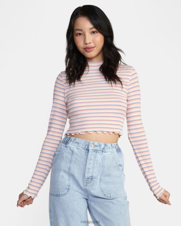 衣類 TP8J1620 白いささやき声 RVCA 女性 保存された長袖