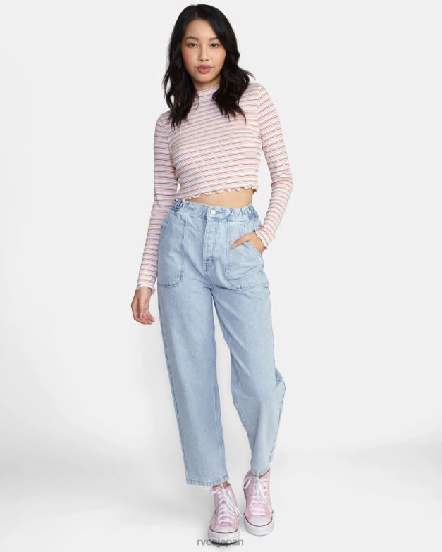 衣類 TP8J1620 白いささやき声 RVCA 女性 保存された長袖