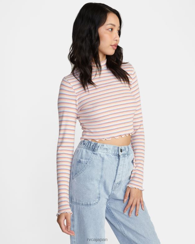 衣類 TP8J1620 白いささやき声 RVCA 女性 保存された長袖