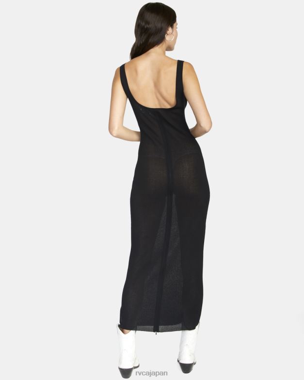 衣類 TP8J1622 黒 RVCA 女性 バックイットアップミディボディコンドレス