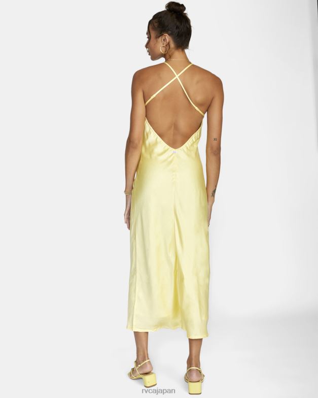 衣類 TP8J1627 レモンメレンゲ RVCA 女性 ナインティマキシドレス