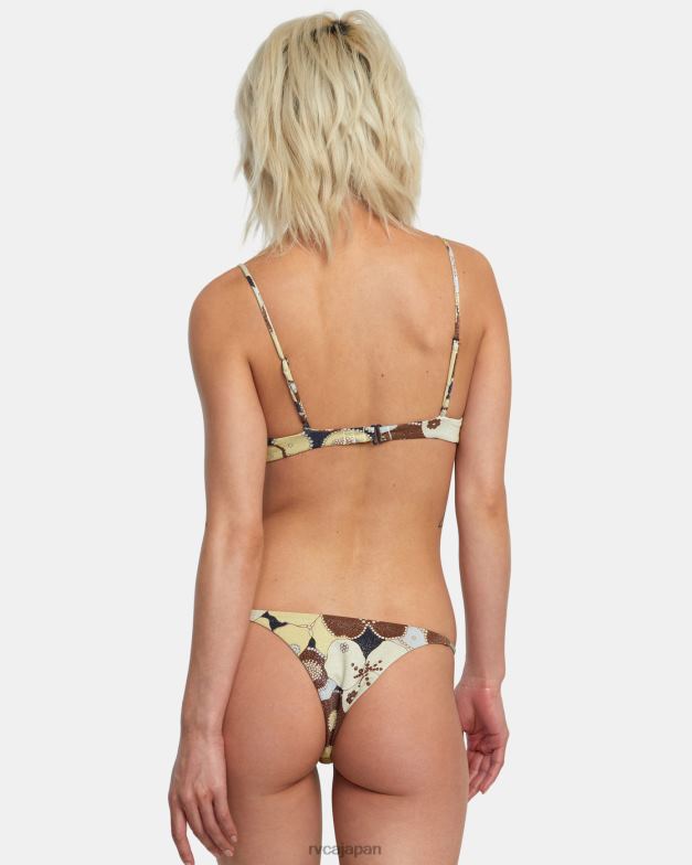 泳ぐ TP8J1658 マルチ RVCA 女性 レトロロウの露出度の高いビキニボトムス