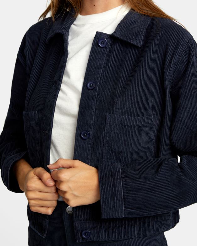 衣類 TP8J1662 夜中 RVCA 女性 Jaded Shacket コーデュロイ シャツ ジャケット